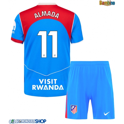 Maglie da calcio Atletico Madrid Thiago Almada #11 Terza Maglia Bambino 2025-26 Manica Corta + Pantaloni corti)